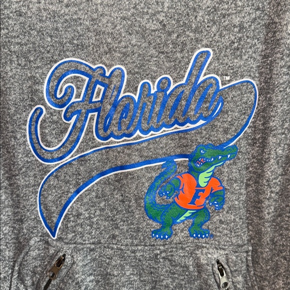 Knights Apparel Charcoal Florida Gators Hooded Sweatshirt. Button Detail Large - Picture 2 of 6